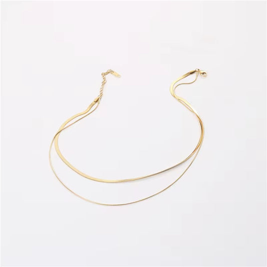 Double Snake Chain | 18K Gold Plated