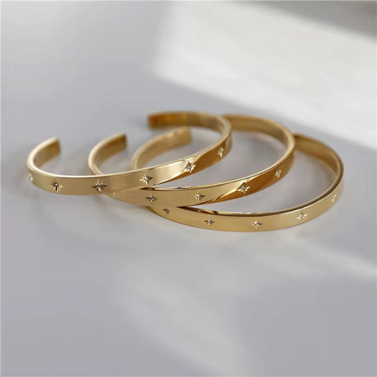 North Star Cuff | 18K Gold Plated